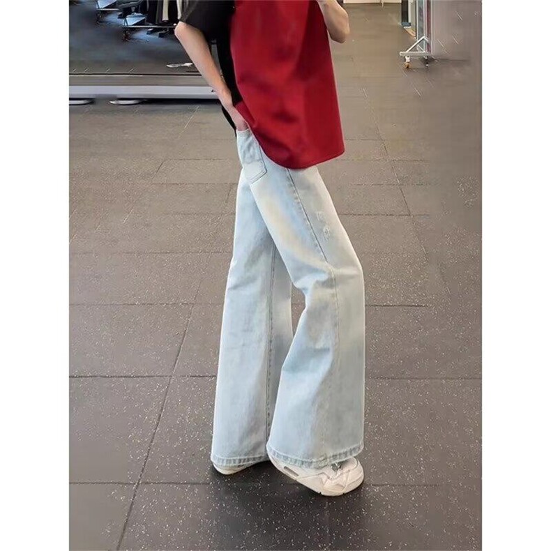 网图现货美式宽松微喇直筒牛仔裤男K7307P45,男装牛仔裤,星座205-3