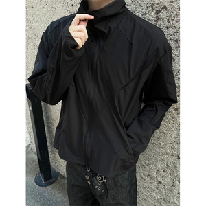 春夏款高品质冰感速干防晒服休闲户外运动外套透气弹力机能风夹克图片