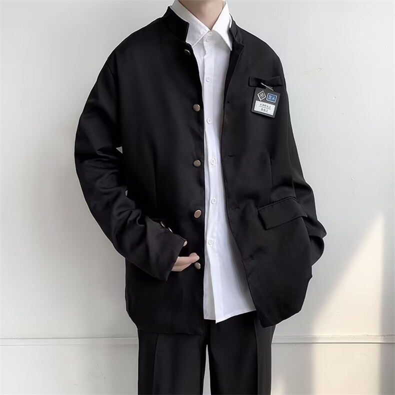 男士秋季新款休闲西装外套配胸牌G23P48,男装西服,星座1116-2