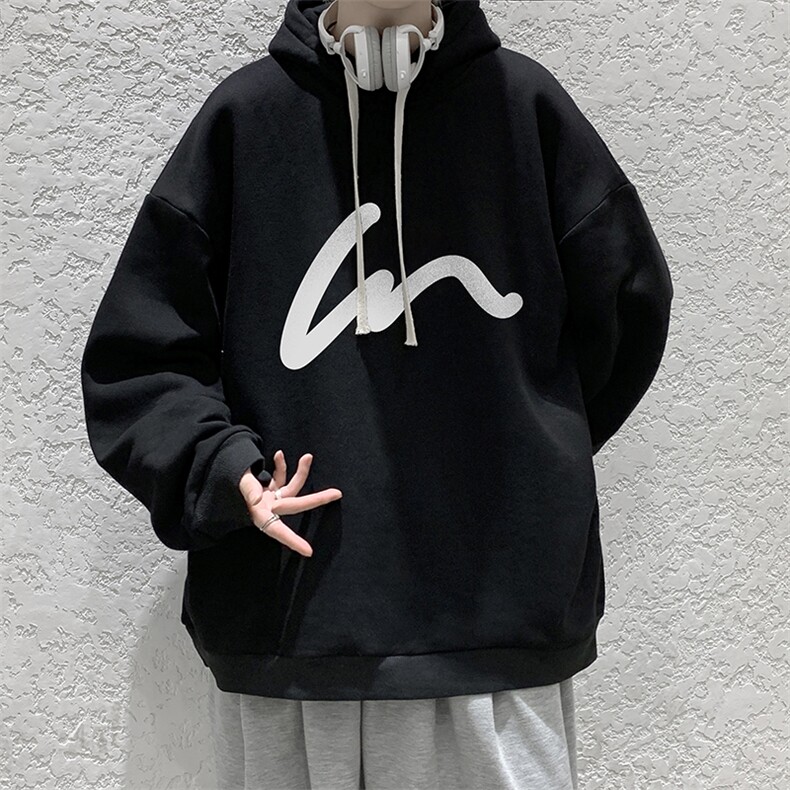 纯棉连帽卫衣男大码运动帽衫宽松薄WY2280-P35,男装卫衣,电商A040