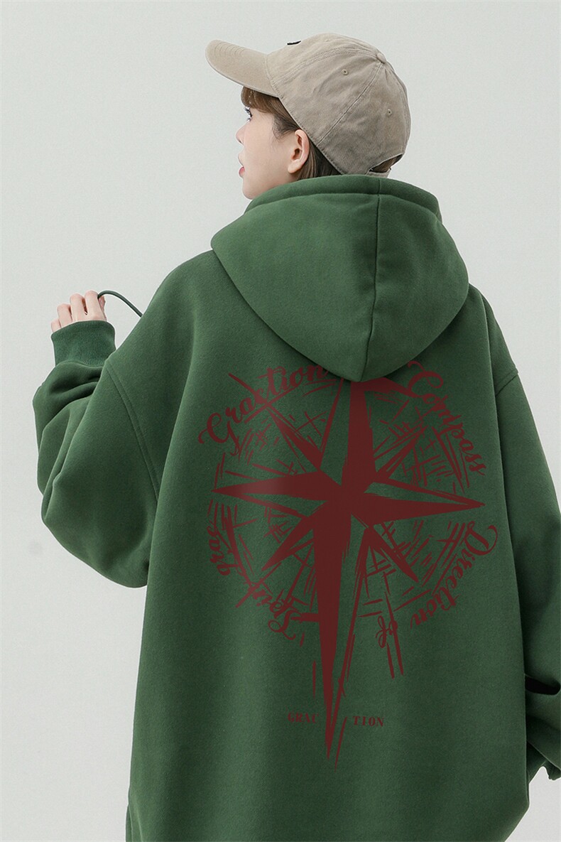 中性风新款秋季时尚百搭宽松字母印花连帽卫衣W2024P40控58,男装卫衣,A247A