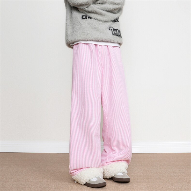 8XL-M加厚羊羔毛棉裤特大码宽松休闲裤保暖直筒阔腿裤KZ1939/P68图片