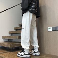 2025秋冬装华棉刺绣休闲裤宽松卫裤潮男K8766/特P35花灰3，男装休闲裤，电商A094