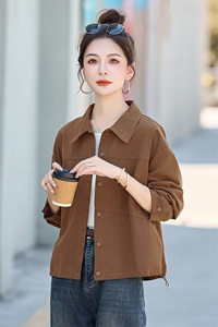 现货！小个子短外套女2025年秋季韩版宽松时尚高品质短款风衣图片