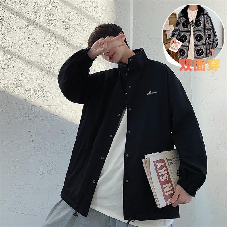 男春季休闲夹克新款潮牌宽松双面穿上衣外套CYJK2120-P75图片