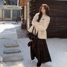 环保皮草皮毛一体外套2B72-8629P195K278，女装皮草，乐吉娜