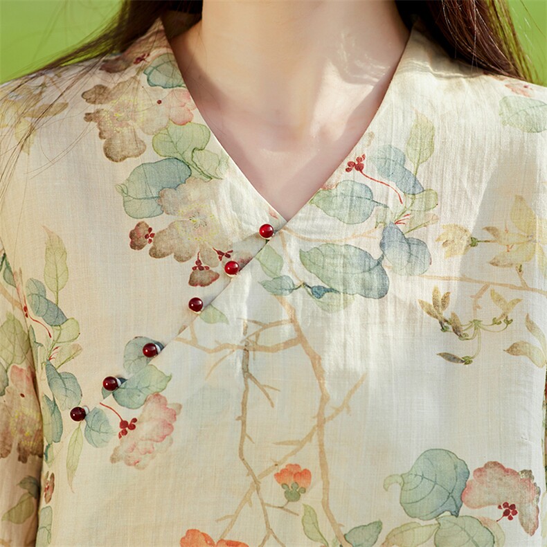 2026年夏季苎麻旗袍文艺/优雅,女装汉服/婚纱/旗袍/礼服,江南依恋