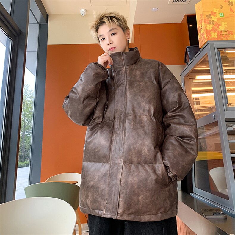 2025冬新款美式扎染皮衣棉服保暖加厚外套A316-1-Y125P138控188,男装皮衣,星座906（原电商a316-1）