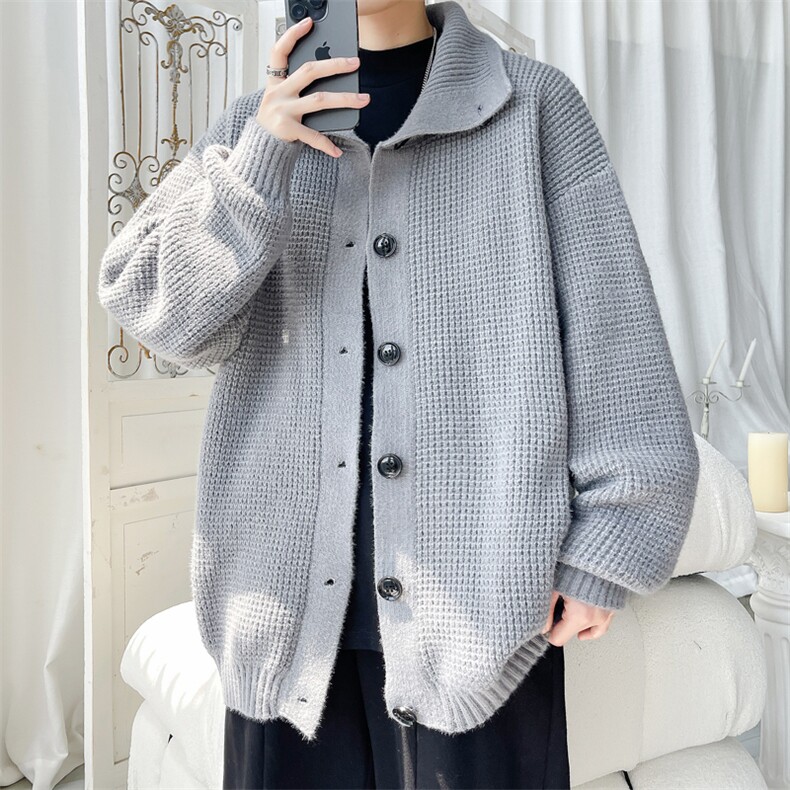 2024秋季新款旋律风车大码高领开衫长袖毛衣M-5XJM24629-特P55,男装针织衫/毛衣,电商A022