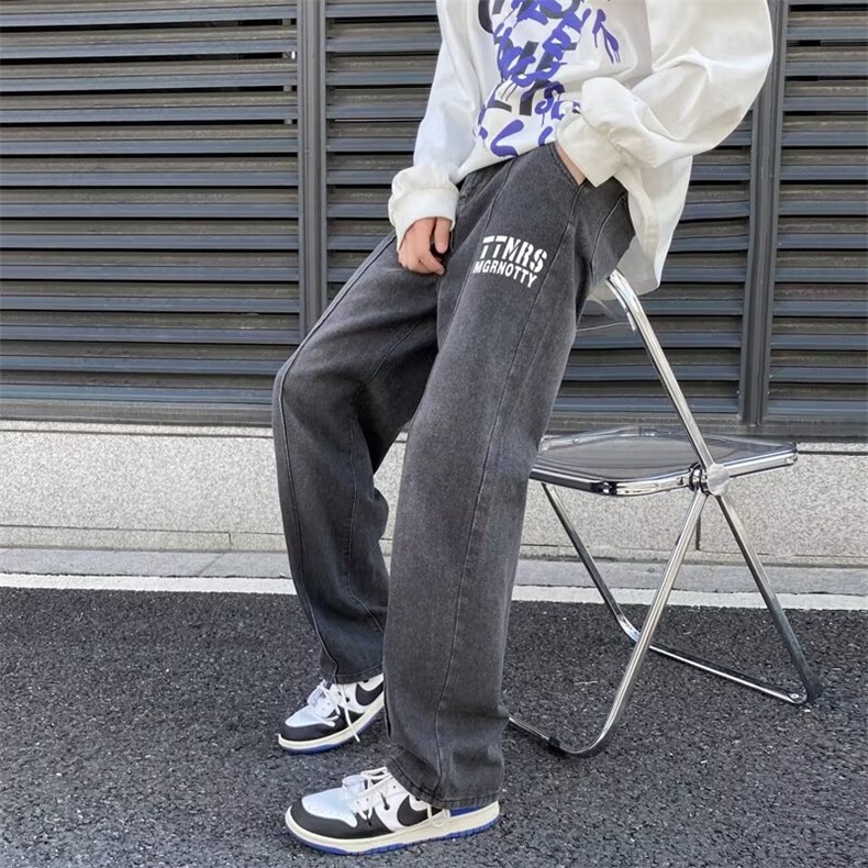 牛仔裤男秋季潮大码休闲裤子高街K566P38,男装牛仔裤,星座1116-2