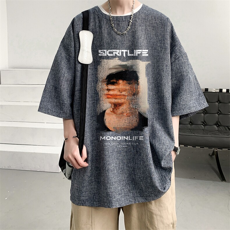 风复古亚麻短袖男棉麻t恤男半袖ZT71213-P35,男装T恤,电商A040