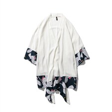 夏季大码风汉服唐装薄款和服防晒衫披风复古道袍中性F10/P65，男装风衣，钱塘713