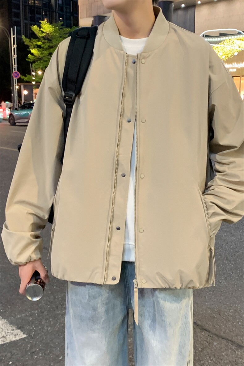 夜景秋季立领小米格防水夹克男士休闲外套上衣A406JK2530P75,男装夹克,星座309（原A406）