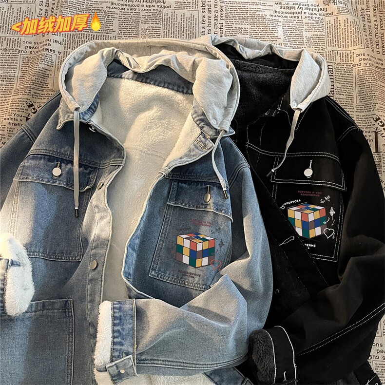 JK3034J-P95-限价138M-5XL羊羔绒加绒牛仔夹克外套棉服大码,男装夹克,星座116
