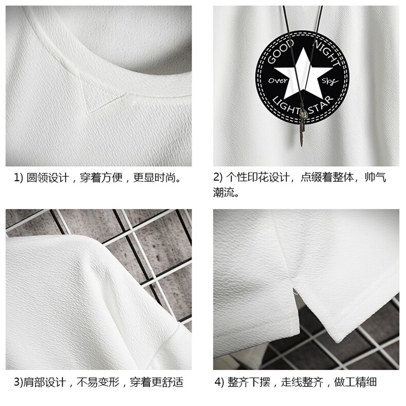 Q11008-P30春夏季七分袖t恤男大码五分袖男短袖中袖网格挂拍,男装T恤,电商A040A