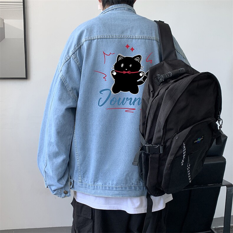 牛仔夹克男大码牛仔外套男茄克NJ77412-P60,男装夹克,电商A040