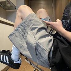 抖音品质夏季新款美式条纹宽松休闲五分裤B315-K25791-特p25控48，男装休闲裤，电商B315