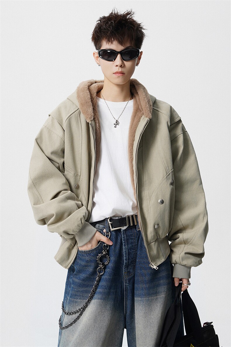 仿兔毛座山雕男美式加厚加绒工装棉衣男保暖夹克外套MY1708-P128,男装夹克,电商D206-1