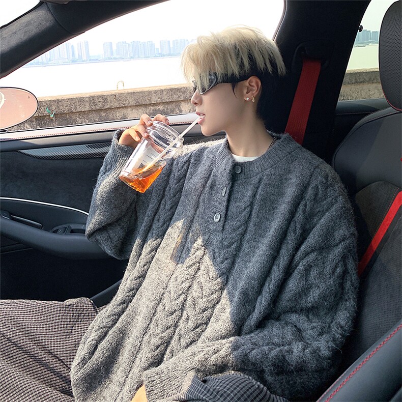 毛衣男秋冬新款港风宽松针织毛衫MYA5-P65，男装针织衫/毛衣，星座214-3