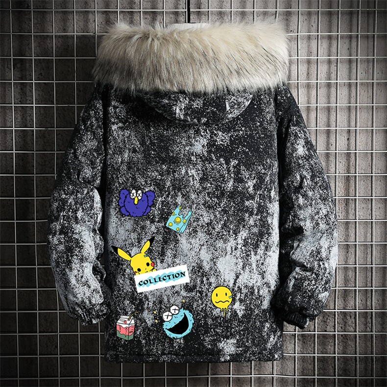 MC49079-P135日系潮衣男大码派克服男工装服外套袄网格,男装棉衣,电商A040A