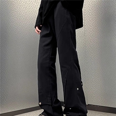 A851-P42美式复古解构设计感休闲裤男女潮牌百搭小众微喇，男装休闲裤，电商B323A