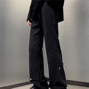 A851-P42 美式复古解构设计感休闲裤男女潮牌百搭小众微喇图片