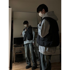 【有货】解构短款棉衣外穿马甲背心棉服外套MY52特P74，男装背心/马甲，星座908-1
