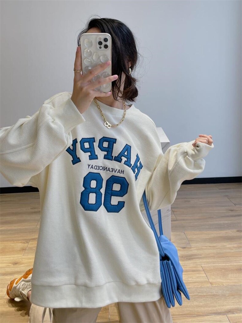 华夫格卫衣，女装卫衣/绒衫，尚映