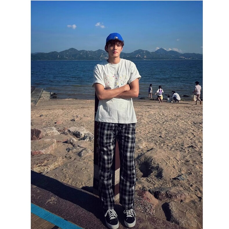 现货美式直筒磨毛格子休闲裤CK780/特P40,男装休闲裤,电商B350