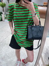 夏季新款条纹不规则抽绳短袖，其它，AT(2F)
