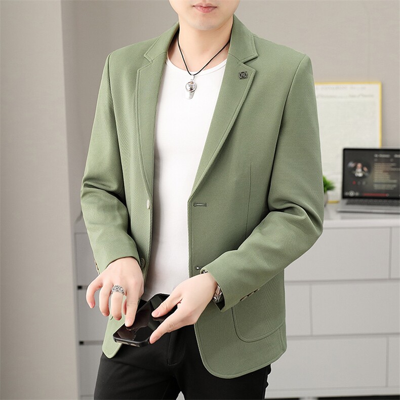 507A-X815-P1152025休闲西服男士春秋款针织时尚潮流中青年单西,男装西服,星座507A（原星座306B-2）