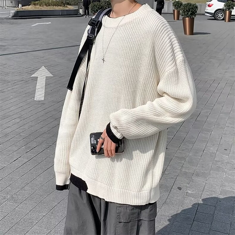 毛衣男ins潮流假两件宽松慵懒风线衣GM032P43,男装针织衫/毛衣,星座1116-2