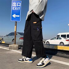 复古ins潮牌工装裤男士嘻哈帅气宽松休闲裤潮流直筒裤子K3119-P37，男装休闲裤，星座1008-1