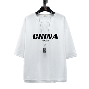 Q11001-P30 春夏季七分袖t恤男大码五分袖男短袖中袖 展架图片