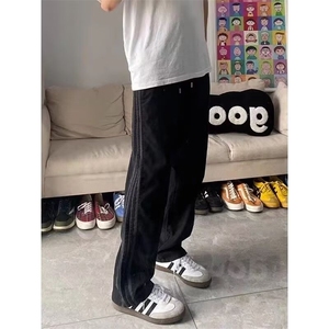 现货 f2ocus裤子侧边条纹小众设计感工装裤美式直筒裤WLB853-P35图片