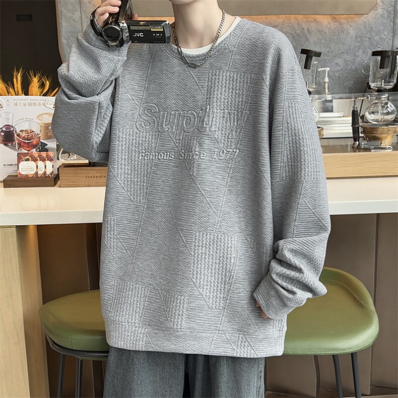 主推L-8XL360克提花大码圆领休闲卫衣男109-W1588款-P38,男装卫衣,星座109
