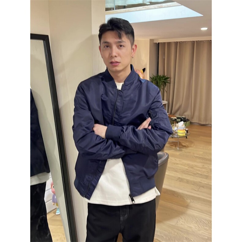 春秋季ma1飞行员夹克男短款潮流棒球服帅气机车大码工装外套,男装夹克,四季星座505