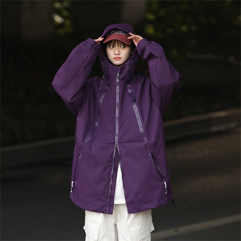 Cityboy情侣 时尚连帽冲锋衣外套夹克 团体班服图片
