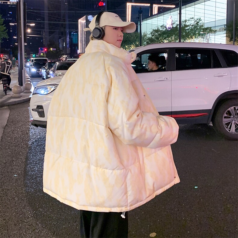 立领棉衣男女印花棉服新款冬装棉袄面包服外套3354-P70控108,男装棉衣,星座207