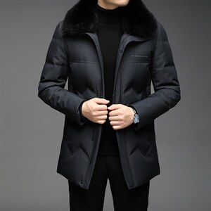 QLM-F8252冬季男士羽绒服保暖外套修身潮流帅气P396图片