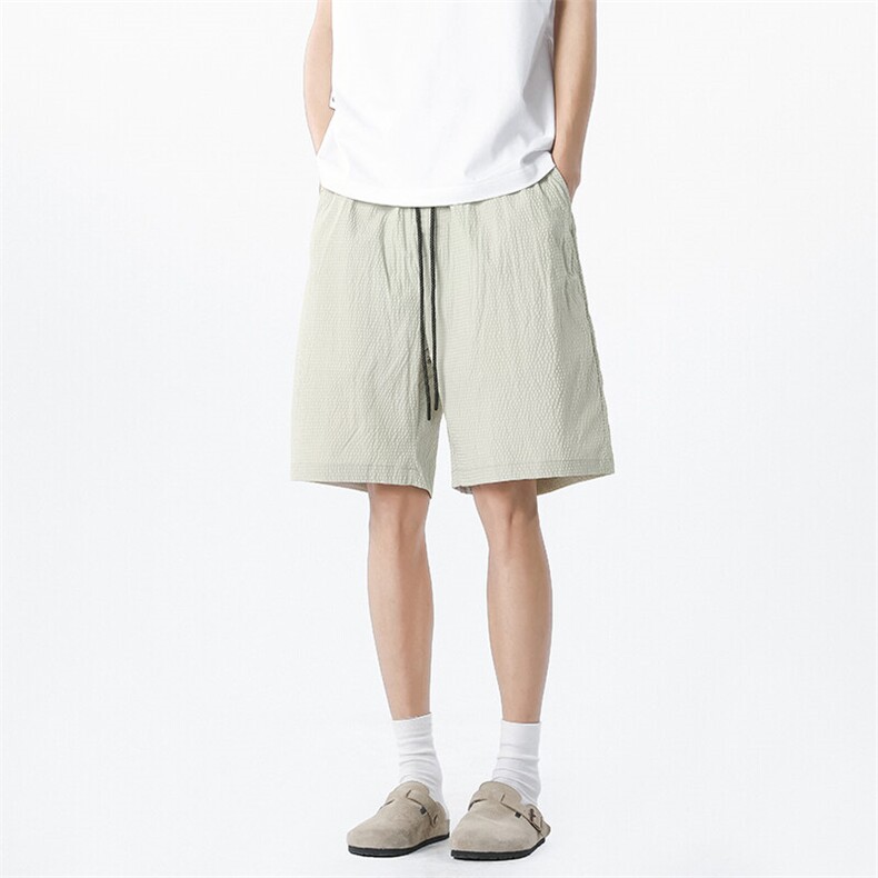 B258-K2889-P19控39.9抖音品质泡泡纱短裤成分聚酯纤维,男装牛仔裤,电商B258