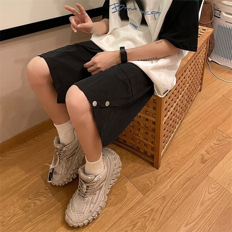 复古日系纯色工装短裤男夏季新款休闲裤SK55P30,男装休闲裤,星座1116-2