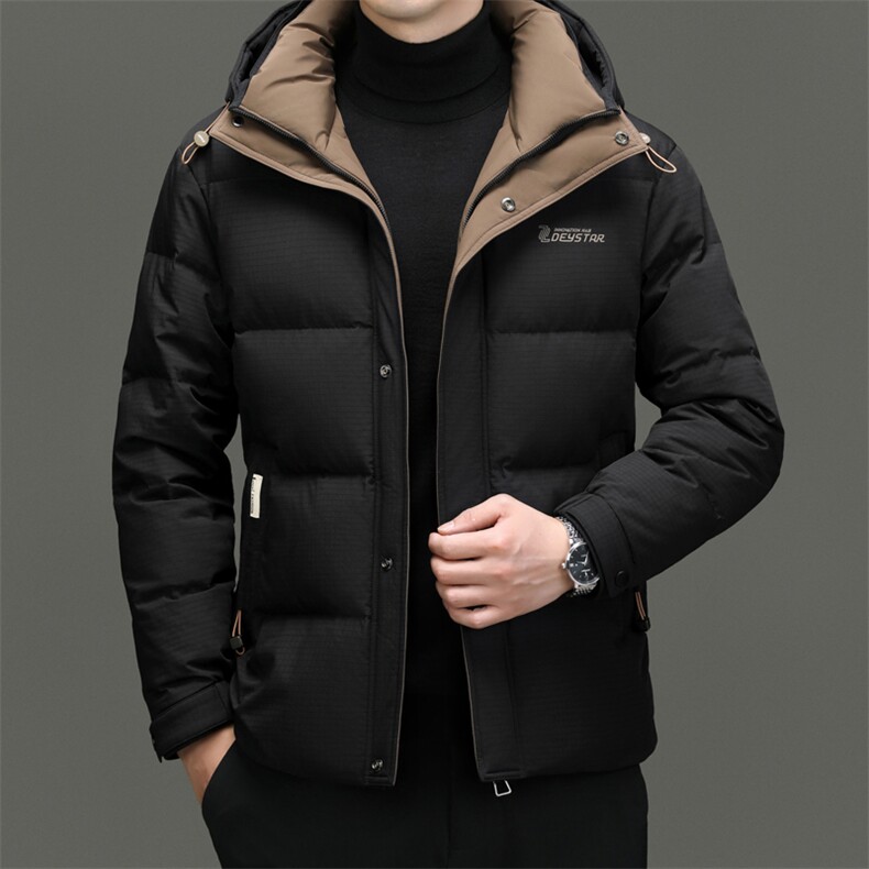 DF23930钱塘2020-2商务简约冬季厚款连帽中年男士羽绒服P285,男装羽绒服,钱塘207-2