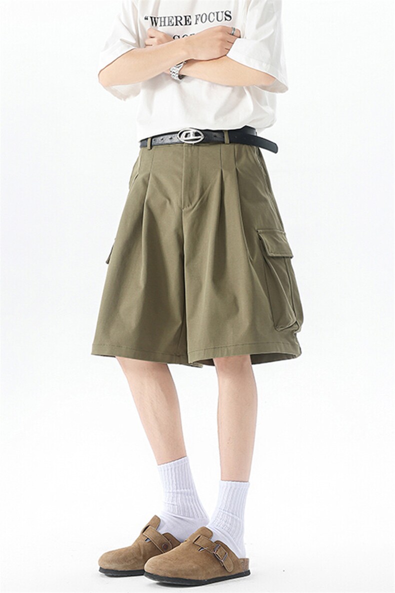 8XL-M工装西装短裤男夏季宽松大码日系痞帅高级五分裤DK26002P48,男装休闲裤,电商B312