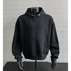 重磅65棉450克双排扣连帽卫衣纯色套头外套男上衣RH5323-P47，女装短外套，星座610B-1