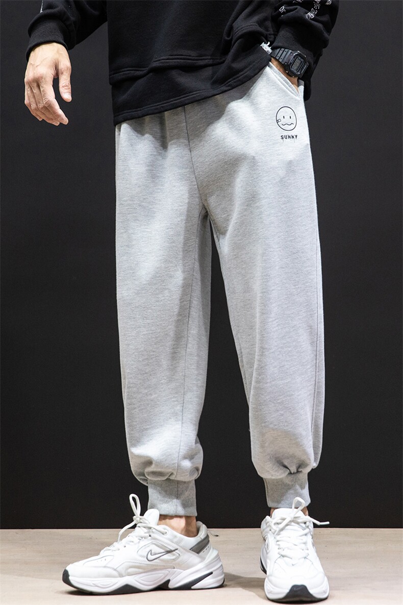 K12072-P40束脚纯棉运动裤男士休闲裤大码宽松卫裤男马切达,男装休闲裤,电商A040A