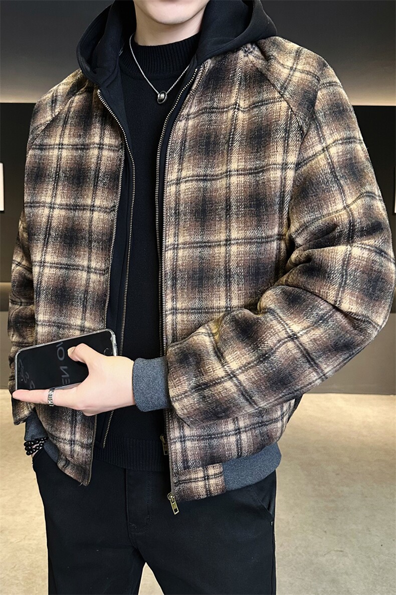 现货标50白鸭绒假两件男装羽绒服宽松板B317-Y000-P258,男装羽绒服,电商B317