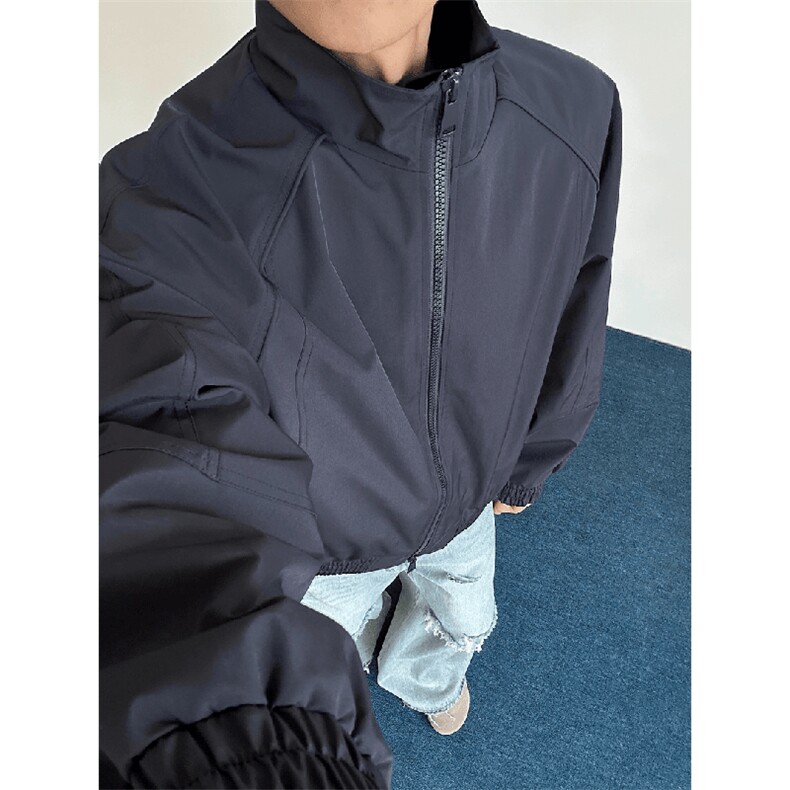 高品质春装新款老钱风美式高街解构立领棒球服飞行夹克休闲外套潮,男装夹克,电商A443