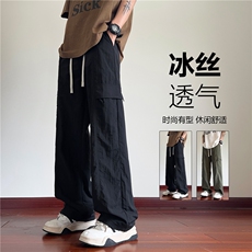 2026夏季新款潮流薄款冰丝工装宽松休闲裤B315-K24227-特p35控68，男装工装外套，电商B315