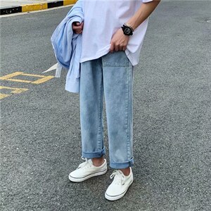 直筒牛仔裤男宽松阔腿裤ins休闲百搭潮牌韩版潮流老爹裤nk18-p35,男装牛仔裤,星座1008-2